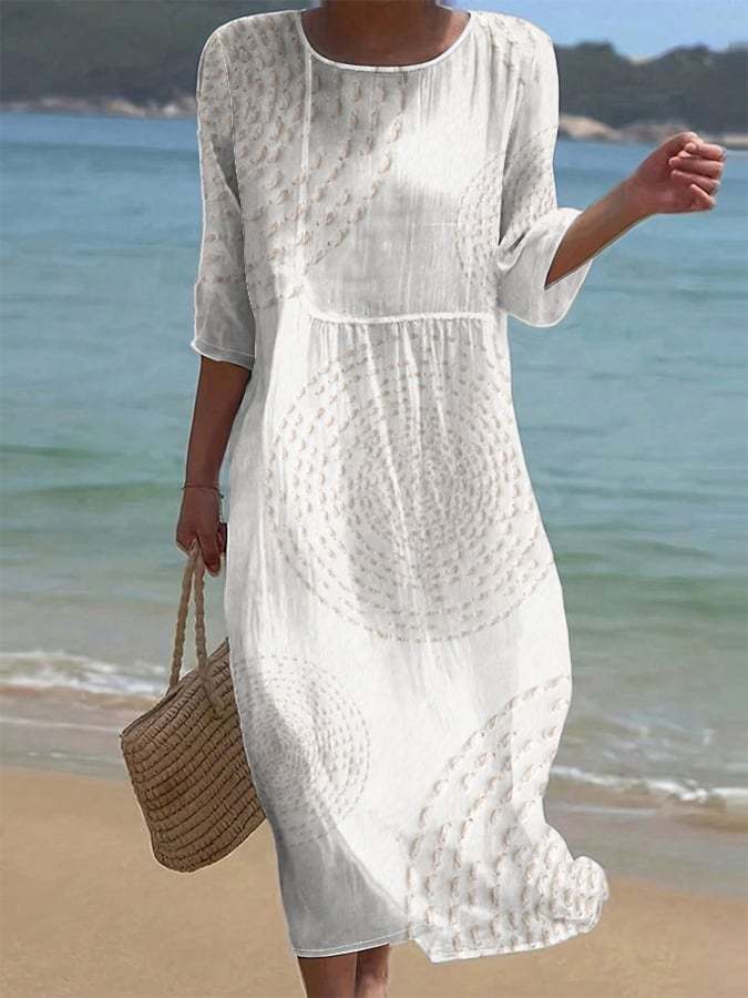 VIVIANA Vestido Bordado Fluido